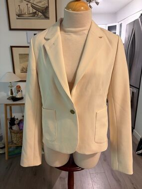 Cartonnier Cream Single-Button Women's Blazer